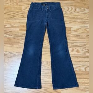 Abercrombie Kids Girls Blue Corduroy Pants Size 8 Bootcut Y2K